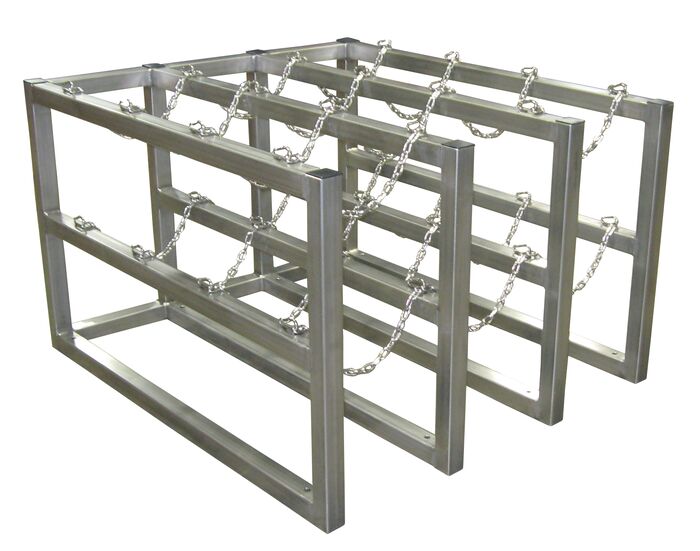 Justrite Gcyl Barricade Rack,3X4,Ss | Labs USA